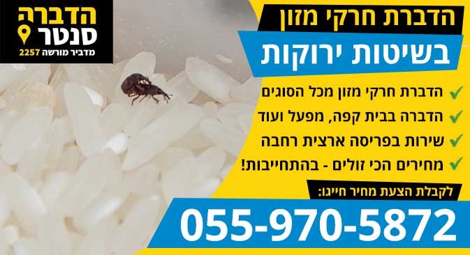 הדברת חרקי מזון במחיר הוגן