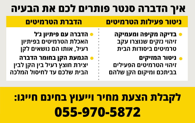 איך מדבירים בטרמיטים